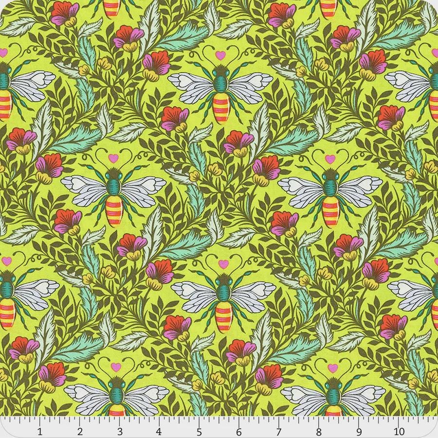 Full Moon Forest II Blossom Shake Your Honey Maker by Tula Pink for Free Spirit Fabrics PWTP248.Enchanted Sold in 1/2 yard increments