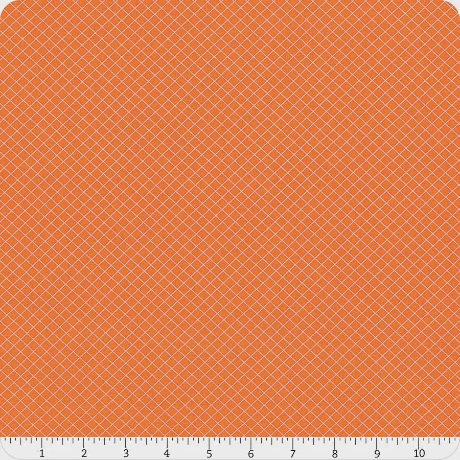 True Colors Salmon On the Grid Yardage PWTP255-SALMON Sold in 1/2 yard increments