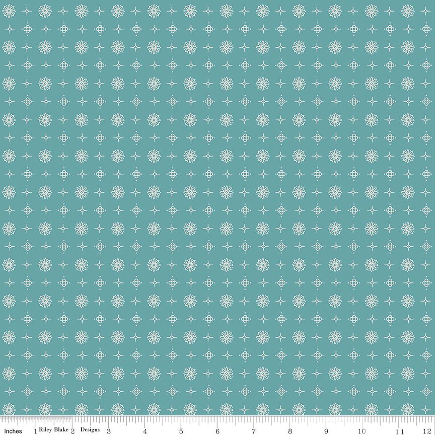 a blue background with white circles on it