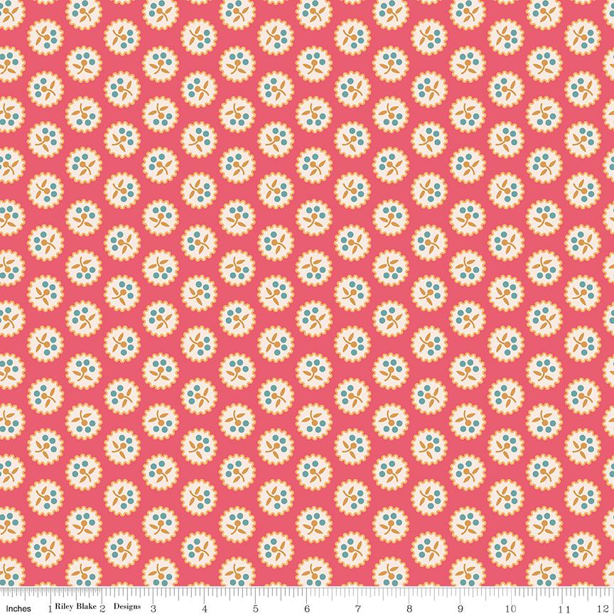 a pink and blue pattern with a white background