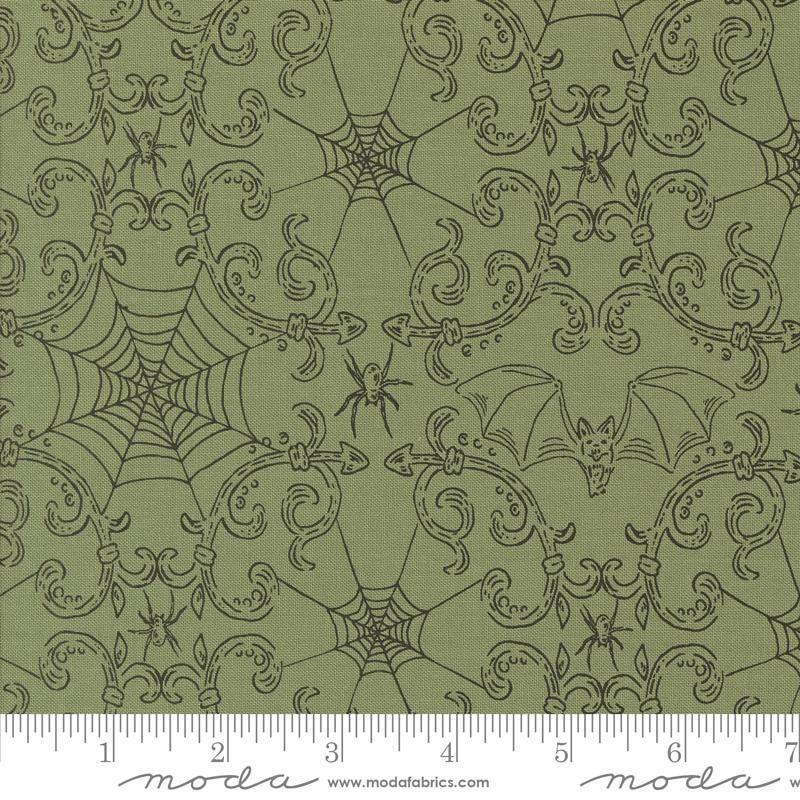 a green background with spider webs and spider webs
