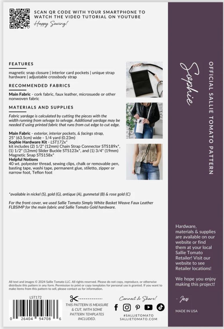 Sophie Bag Pattern by Sallie Tomato LST172