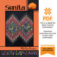 Sunita Quilt Pattern Only - INSTANT DIGITAL DOWNLOAD - By Villa Rosa Designs Size 60" x 74"