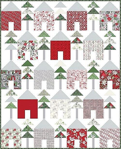 Chalet Quilt Pattern by Kate Spain KS1605 Printed Pattern Only Quilt Pattern Size 61" x 61"