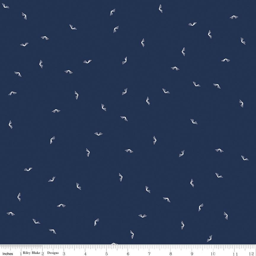 Between the Pages Open Book Navy Yardage C15375-Navy by Fran Gulick of Cotton and Joy for Riley Blake Designs Sold in 1/2 yard increments
