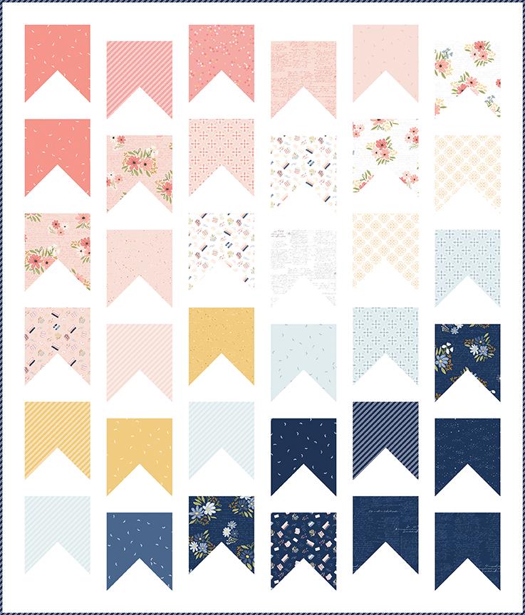 Between the Pages Open Book Navy Yardage C15375-Navy by Fran Gulick of Cotton and Joy for Riley Blake Designs Sold in 1/2 yard increments