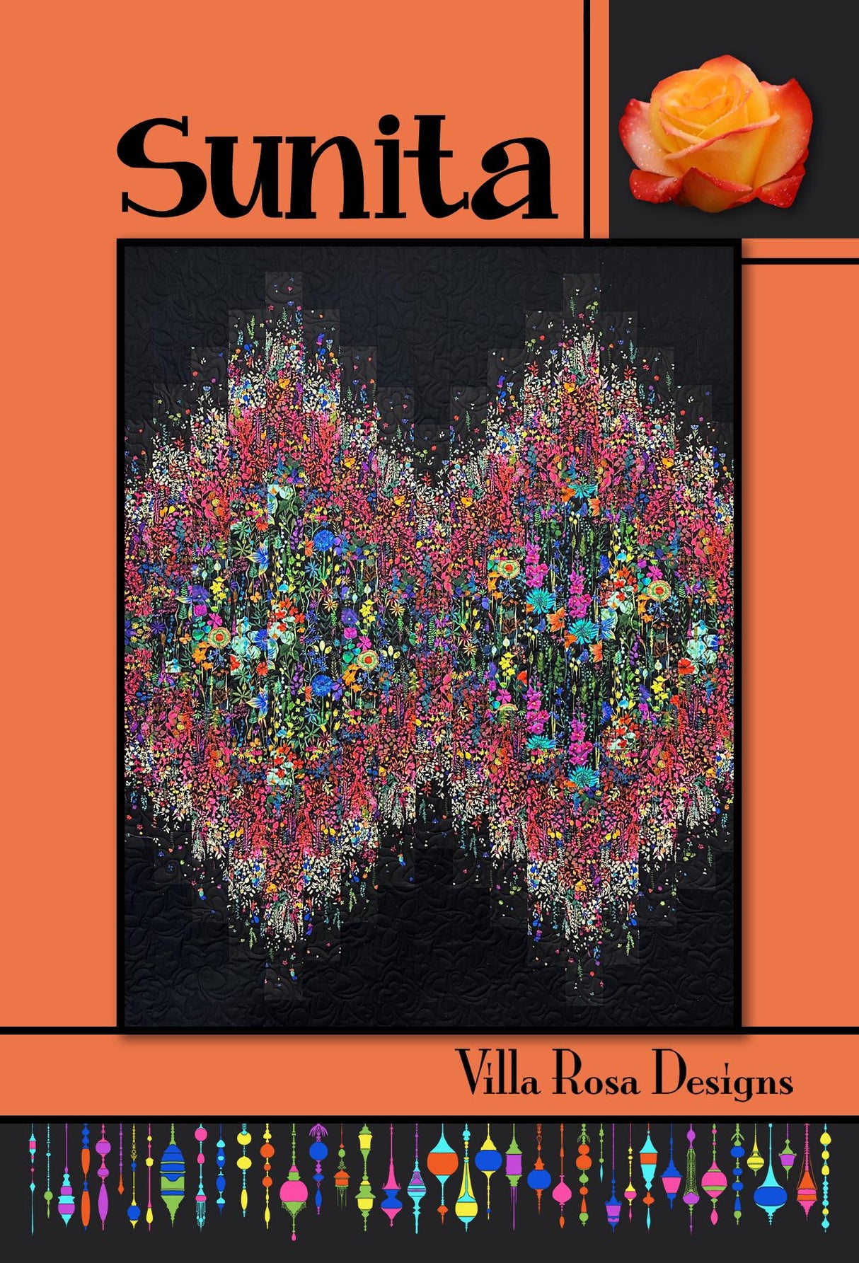 Sunita Quilt Pattern Only - INSTANT DIGITAL DOWNLOAD - By Villa Rosa Designs Size 60" x 74"