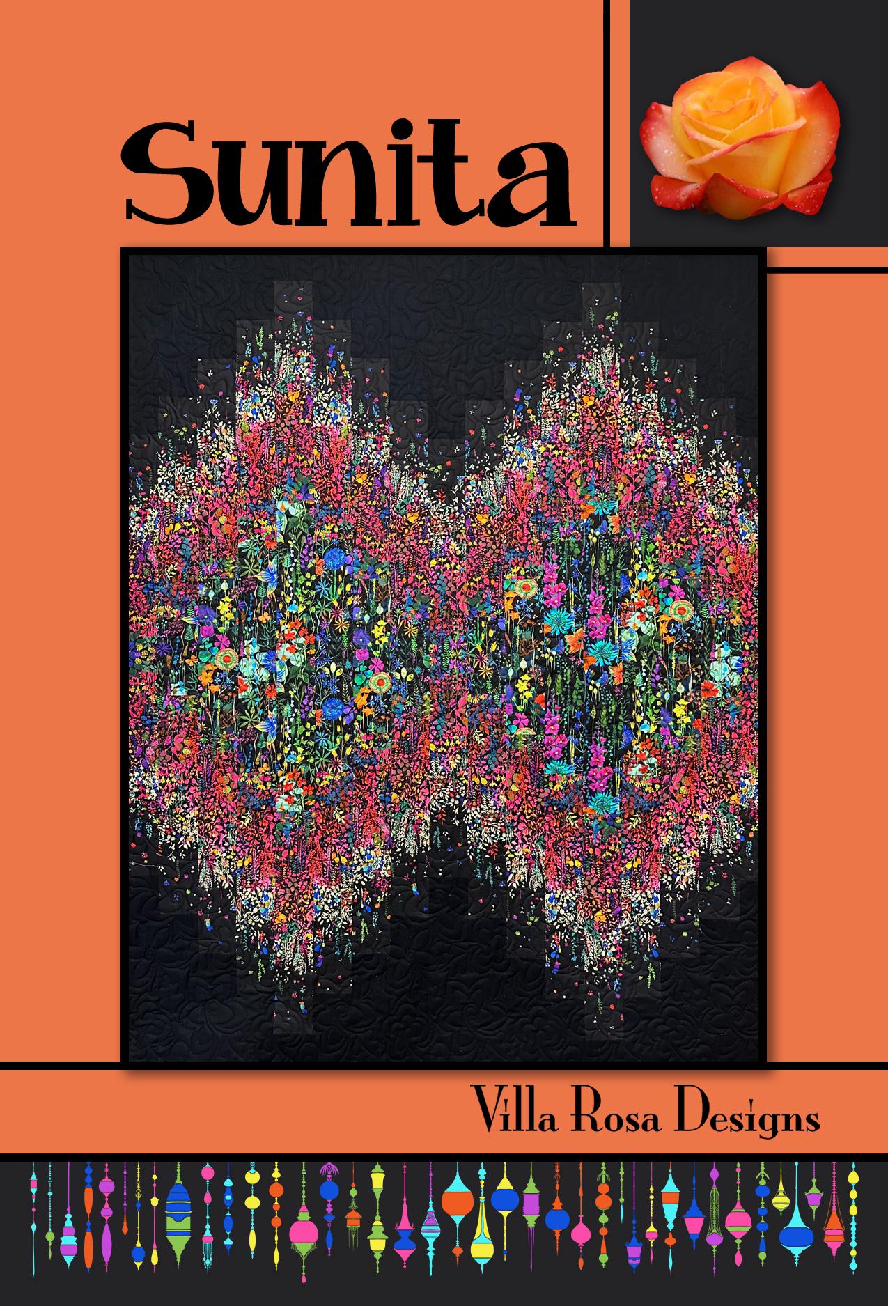 Sunita Quilt Pattern Only - INSTANT DIGITAL DOWNLOAD - By Villa Rosa Designs Size 60" x 74"