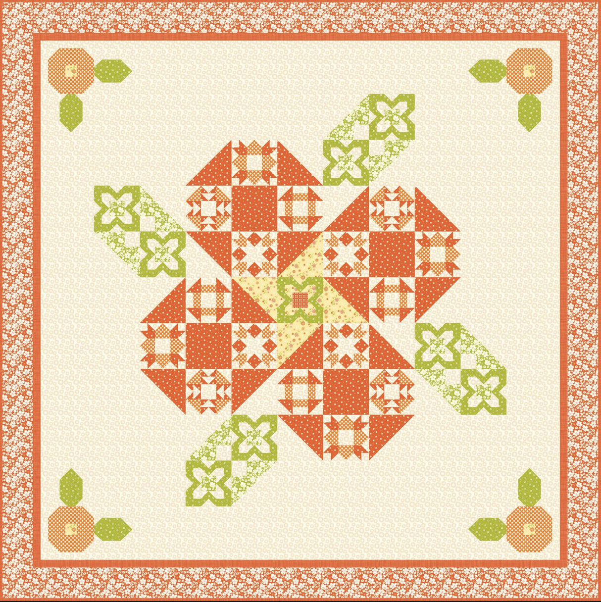 All Alone Quilt Pattern - PM801 From Pieces From My Heart By Sandy Gervais 78in X 78in