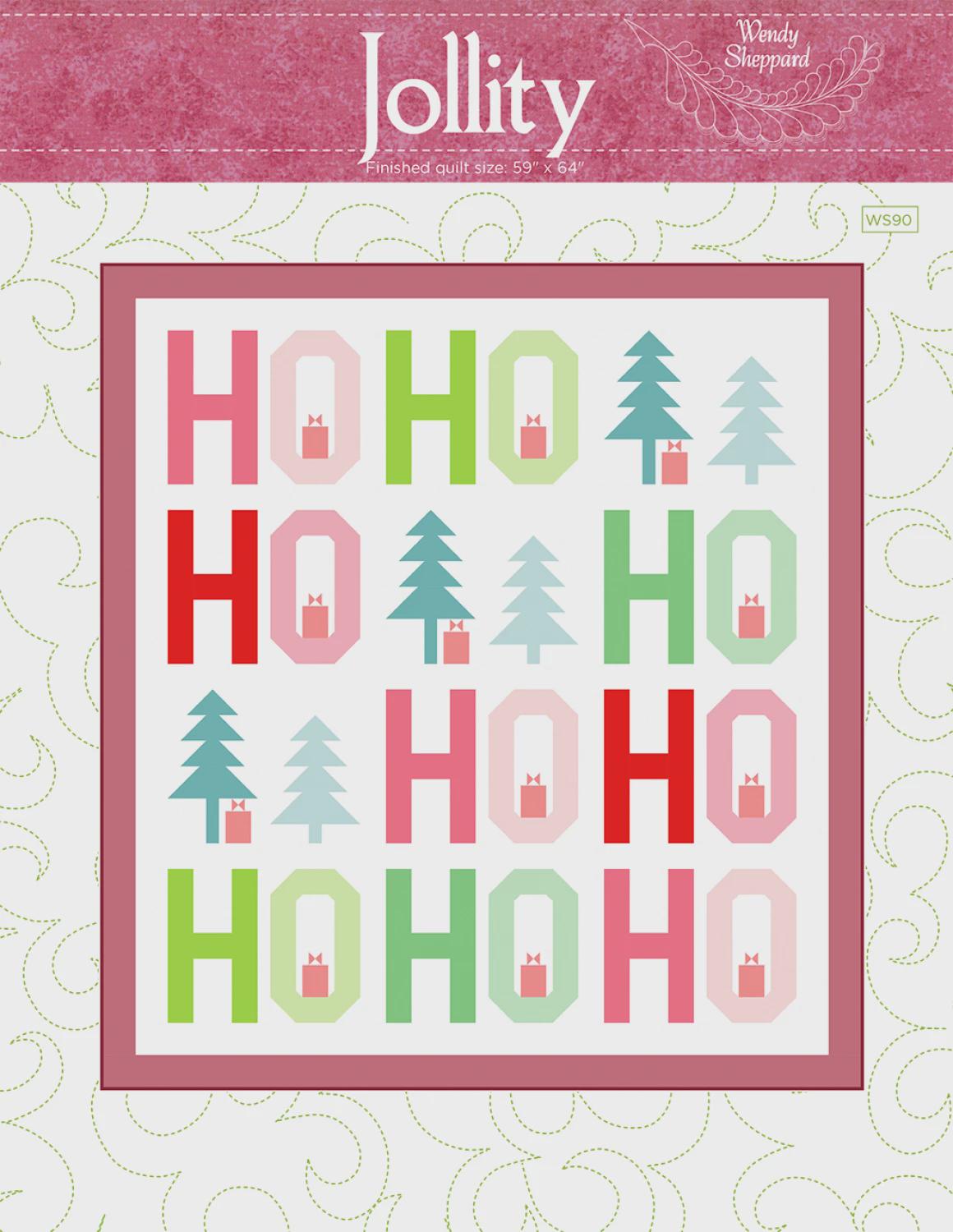 Jollity Printed Quilt Pattern WS90 by Wendy Sheppard 59" x 64"