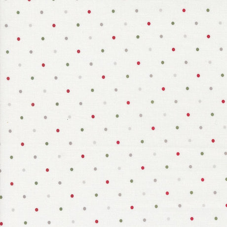 a white background with red and green dots