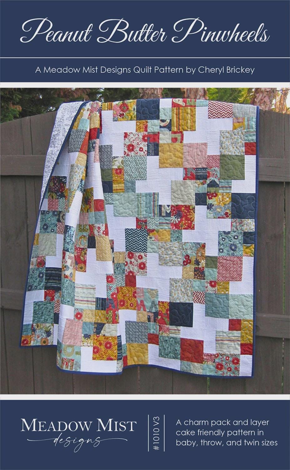 Peanut Butter Pinwheels quilt pattern by Meadow Mist Designs MMD1010