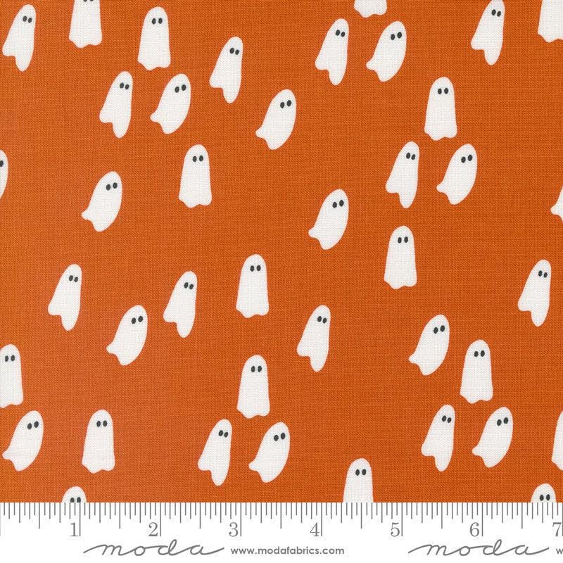 Noir Wandering Ghost Pumpkin Yardage 11545-14 by Alli K Design Sold in 1/2 yard increments