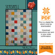 Seashell Quilt Pattern Only - INSTANT DIGITAL DOWNLOAD - By Villa Rosa Designs Size 60" x 68"