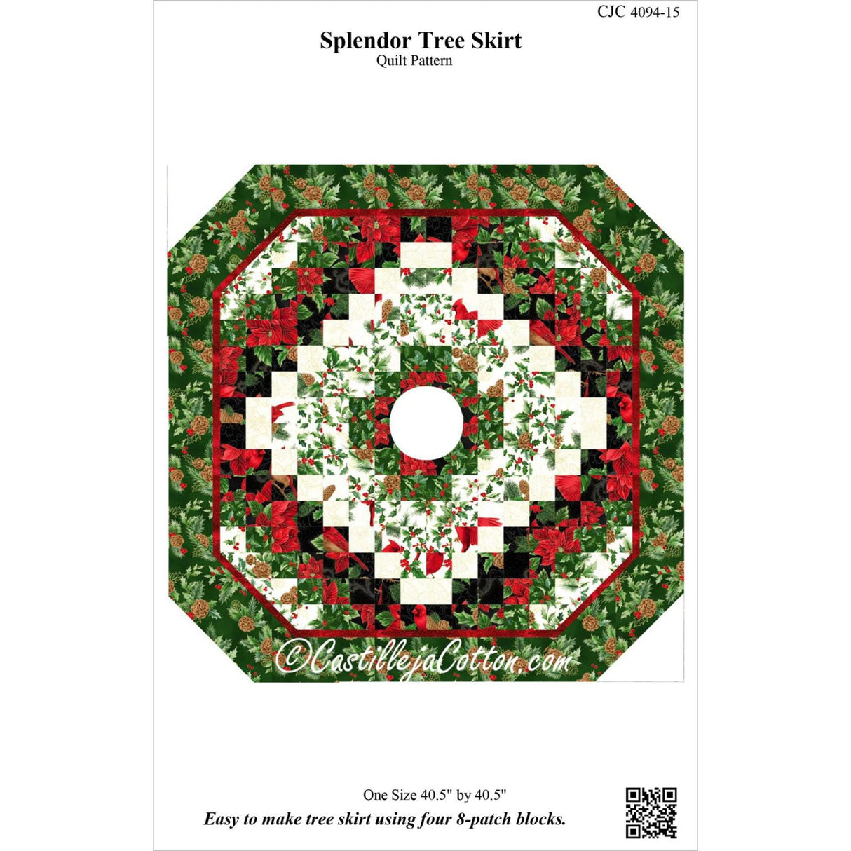 Splendor Tree Skirt CJC4094-15 From Castilleja Cotton by Diane McGregor