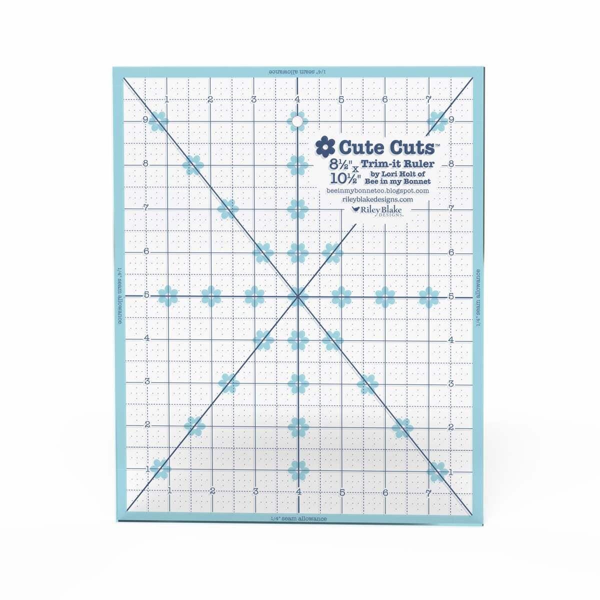 Lori Holt Cute Cuts™ Trim-It™ Ruler 8 1/2" X 10 1/2" Stti-42331 By Lori Holt For Riley Blake