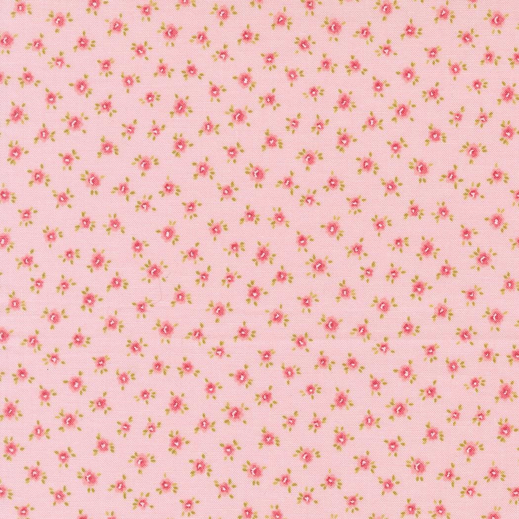 a repeating pattern of pink flowers on a light pink background.