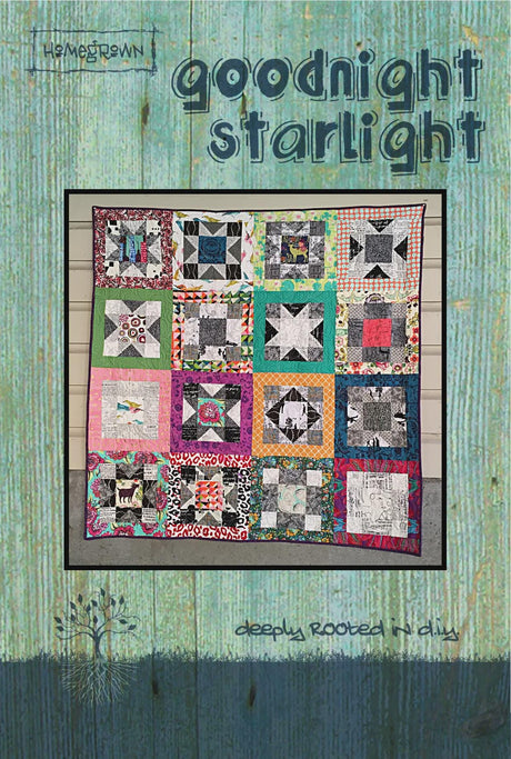 Goodnight Starlight Quilt Pattern Only - INSTANT DIGITAL DOWNLOAD - By Homegrown Size 54" x 54"