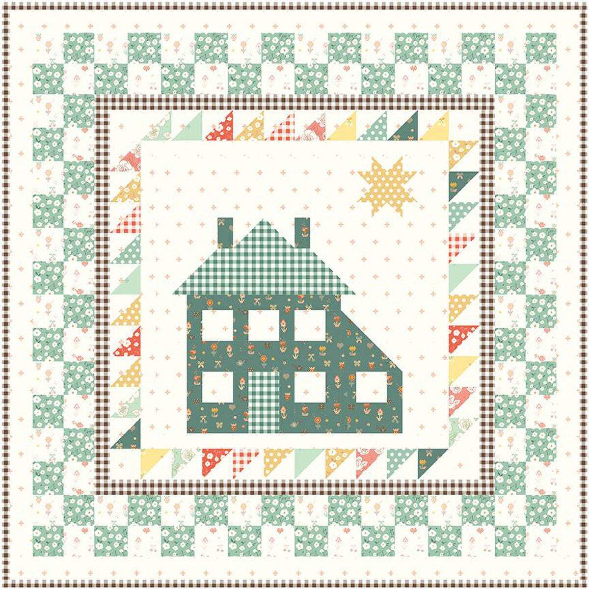 Poppy House Printed Quilt Pattern - LFD-157 By Lamb Farm Designs