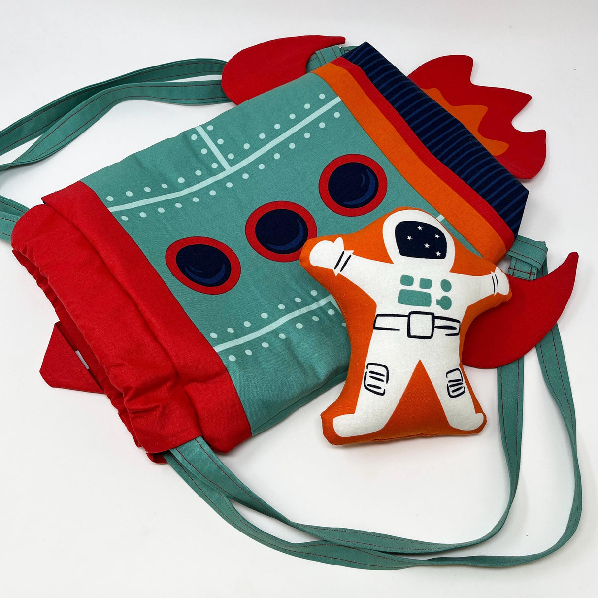 Backpack 36" x 60" Rocket Panel Only Multi 20957 11 Makes 1 Backpack & 1 Stuffy Astronaut By Stacy Iest Hsu for Moda, Not a finished Product