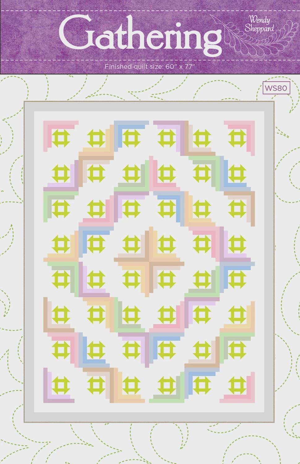 Gathering WS80 By Wendy Sheppard Printed Pattern Only Finished 60" x 77"