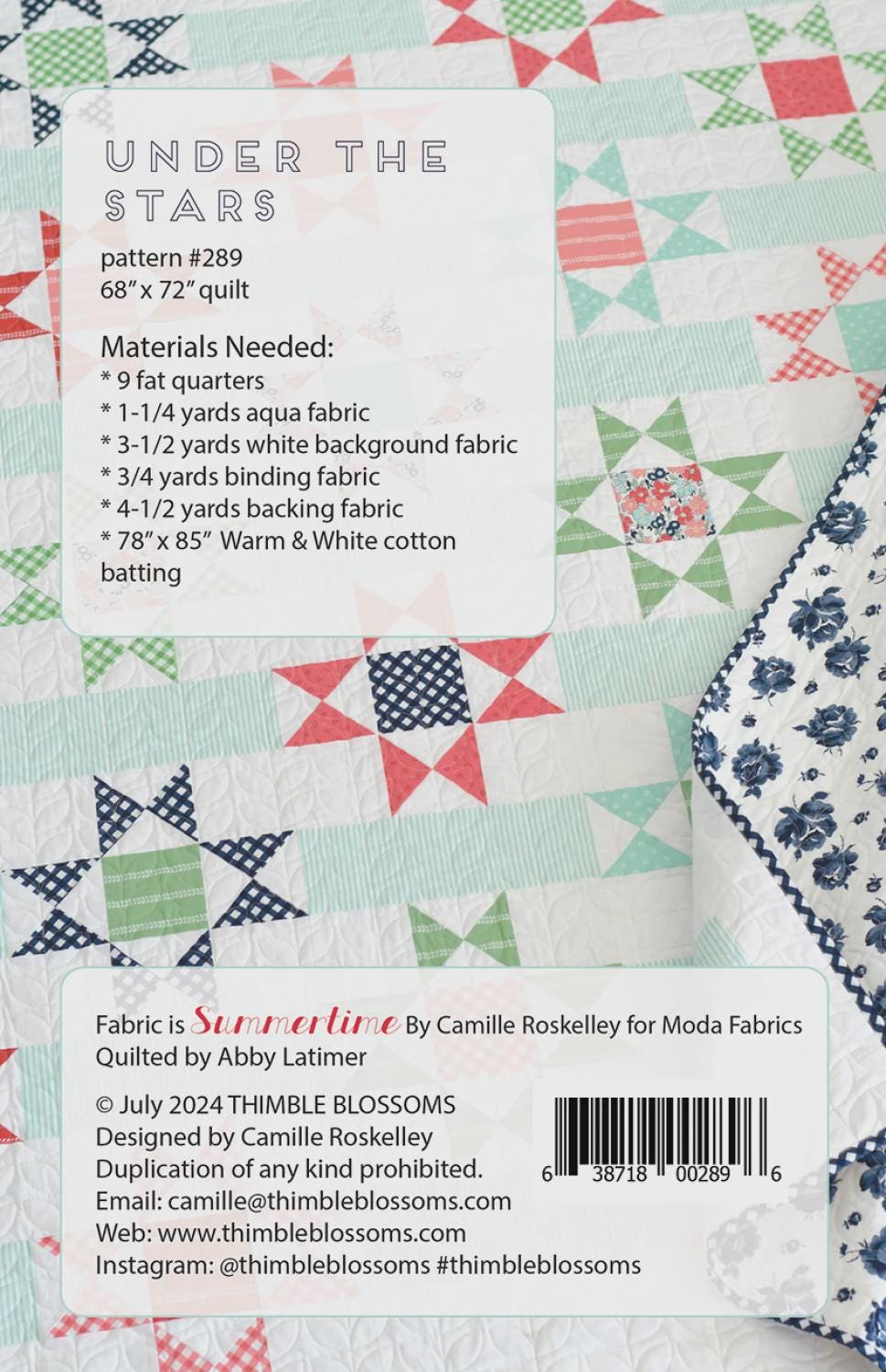 Under the Stars Pattern by Camille Roskelley for Thimble Blossoms TBL289