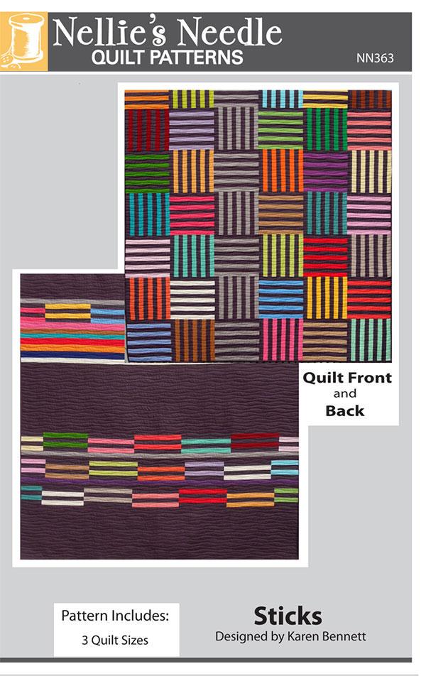 Sticks Quilt Pattern NN363 From Nellie's Needle Quilt Patterns Designed By Karen Bennett