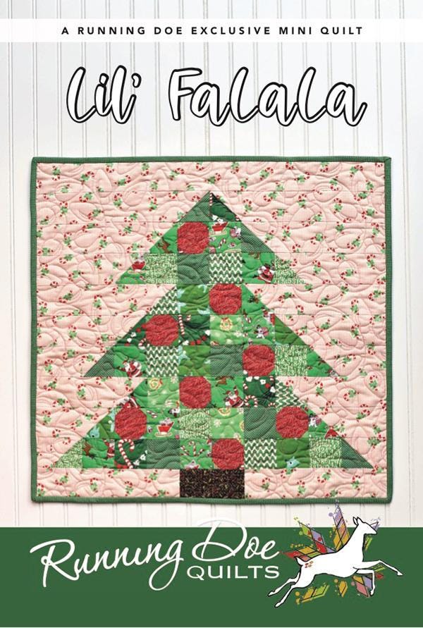 Lil' Fa La La Villa Rosa pattern by Running Doe Quilts 22" x 22"
