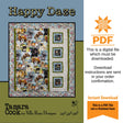 Happy Daze Quilt Pattern - INSTANT DIGITAL DOWNLOAD by Tamara Cook for Villa Rosa Designs Size is 36" x 41" 46" x 51" with optional border
