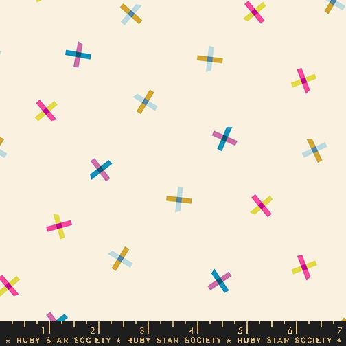 a pattern of colorful x-shaped shapes on a light background.