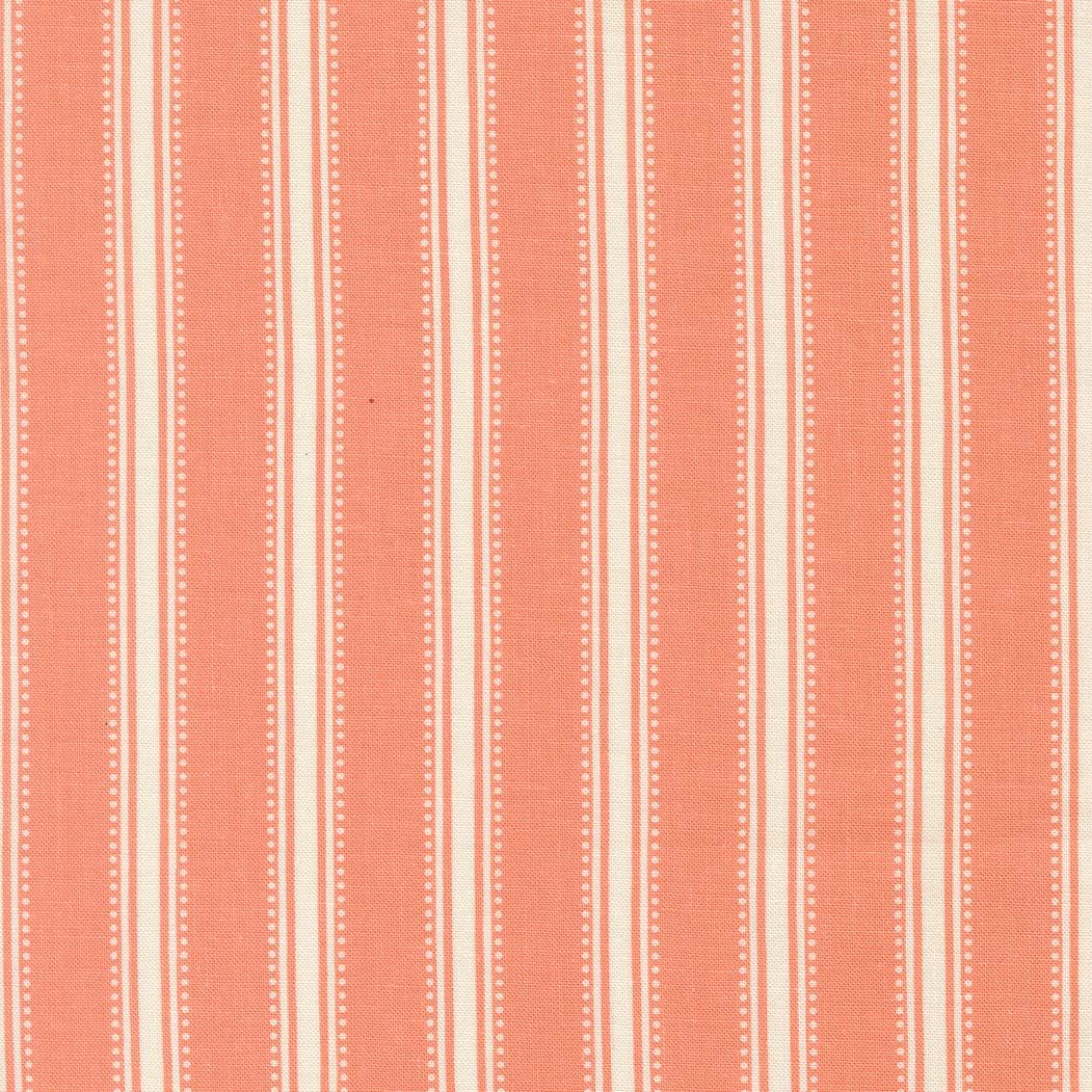 a repeating pattern of vertical stripes in shades of orange and white.