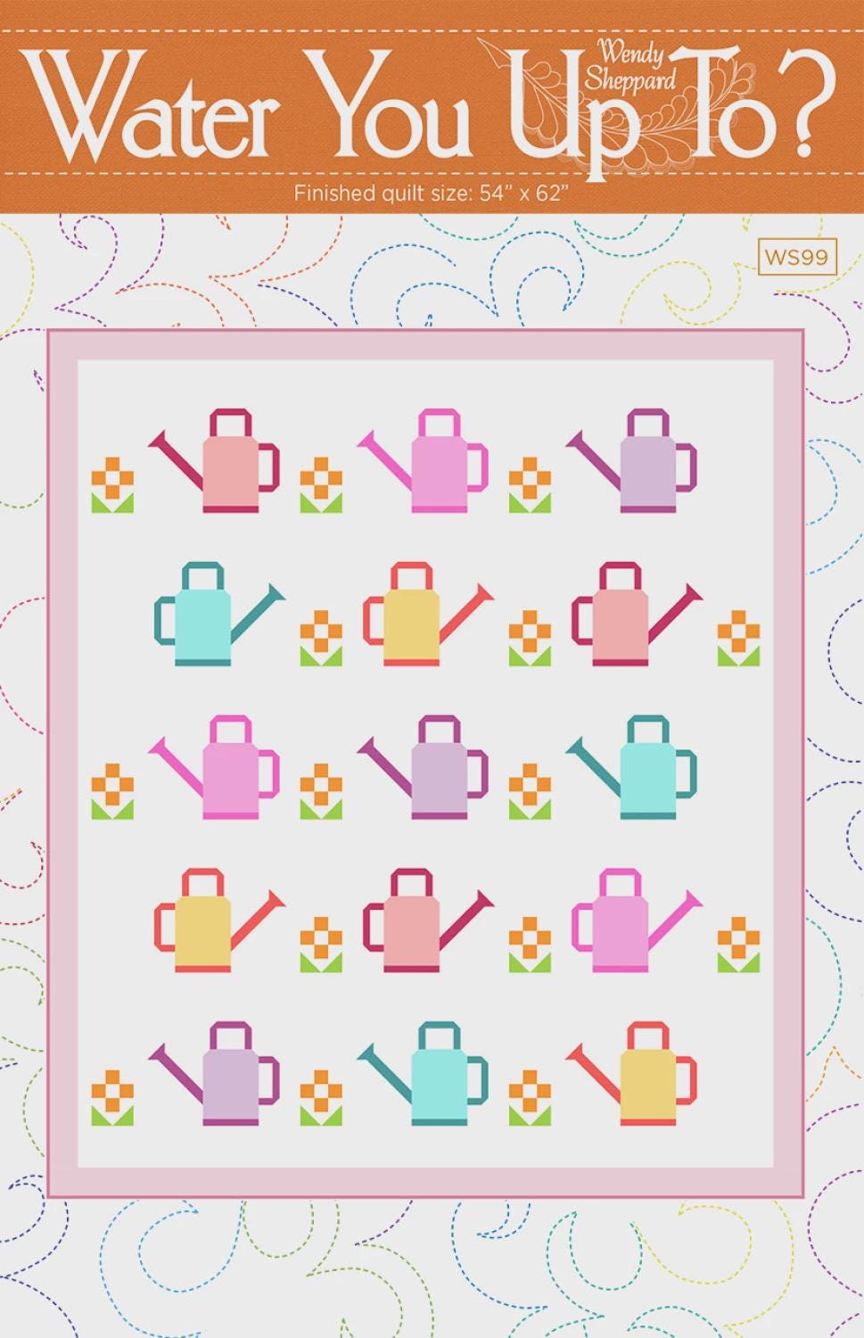 Water You Up To? WS99 By Wendy Sheppard Printed Pattern Only Finished 54" x 62"