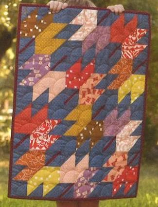 Lil' Falling Leaves Quilt Pattern Card by Running Doe Quilts for Villa Rosa Designs finished size 18" x 24"