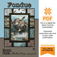 Fondue Panel Quilt Pattern - INSTANT DIGITAL DOWNLOAD - From Heidi Cook for Villa Rosa Designs 49" x 63"