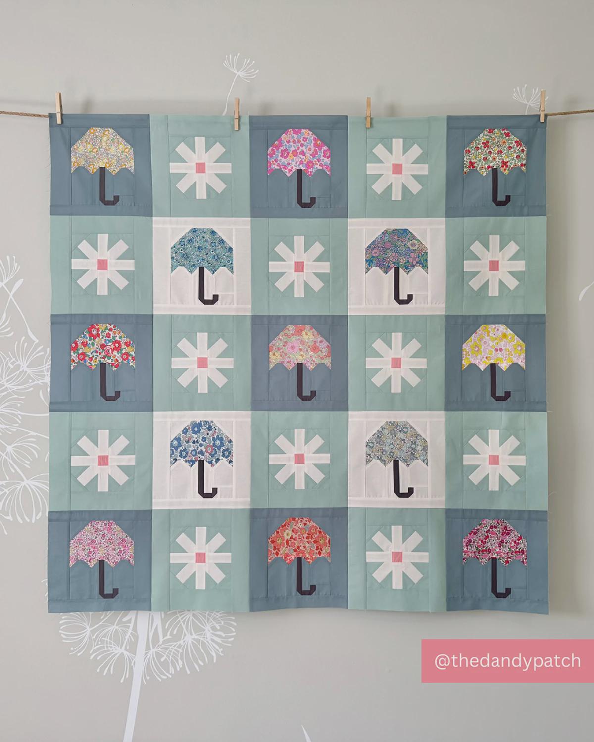 Chance of Rain Quilt Pattern PPP47 from Pen & Paper Patterns By Lindsey three sizes