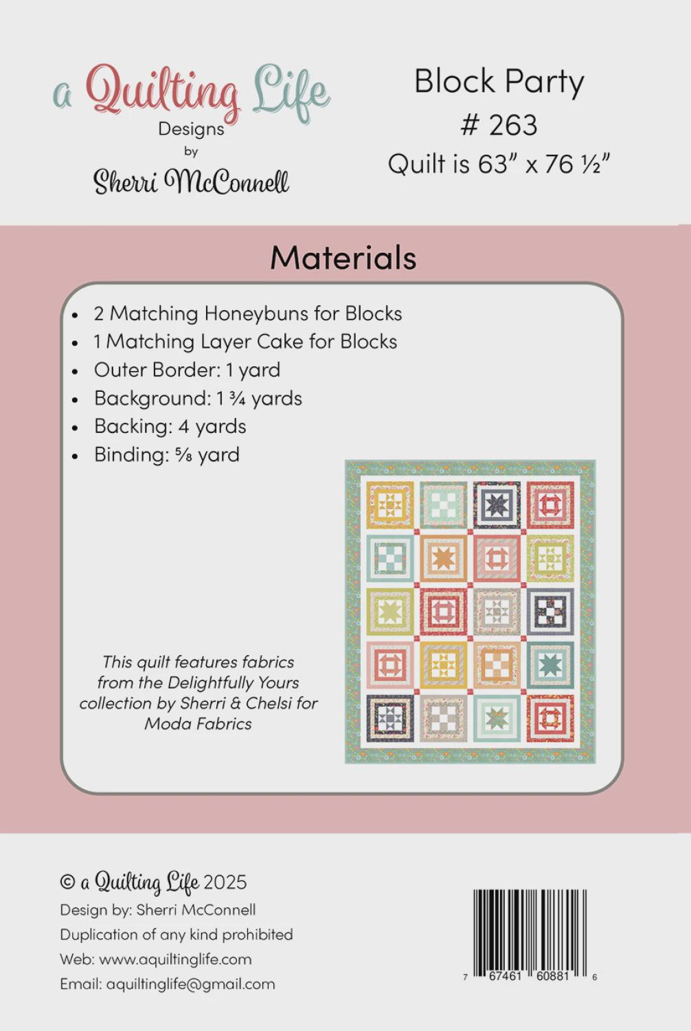 Block Party Quilt Pattern QLD 263 A Quilting Life Designs by Sherri McConnell