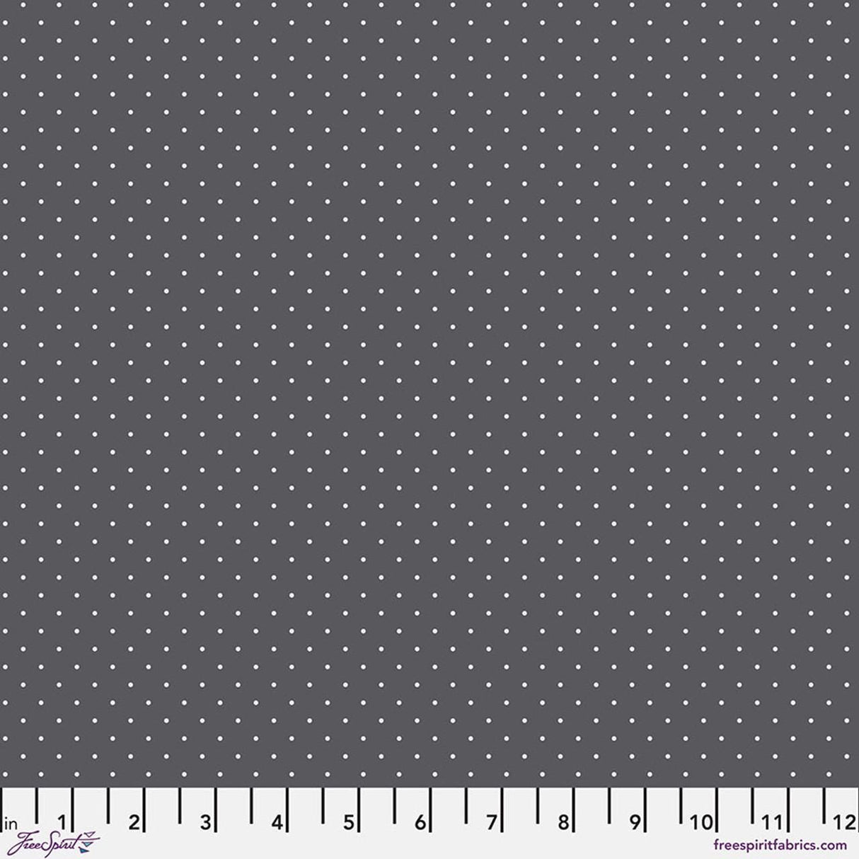 True Colors Graywork Tiny Dots Carbon Yardage PWTP185.Carbon by Tula Pink Sold in 1/2 yard Increments