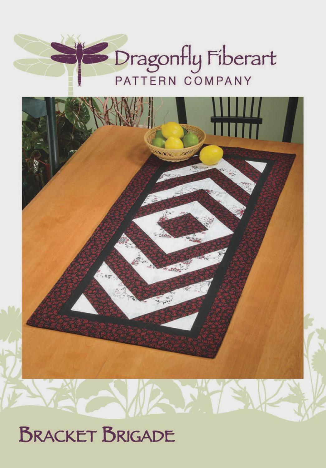 Bracket Brigade by Dragonfly Fiberart DFTR-18 Printed Pattern ONLY
