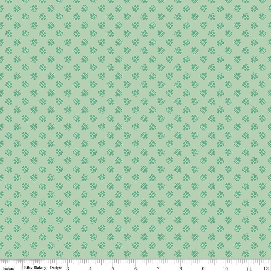 Farmers Daughter Clover Sage C17168-Sage by Lori Holt for Riley Blake Sold in 1/2 yard increments