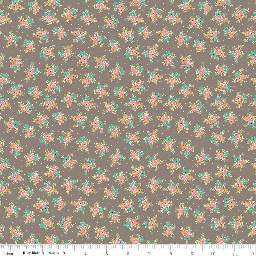 Farmers Daughter Bouquet Rustic C17177-Rustic by Lori Holt for Riley Blake Sold in 1/2 yard increments