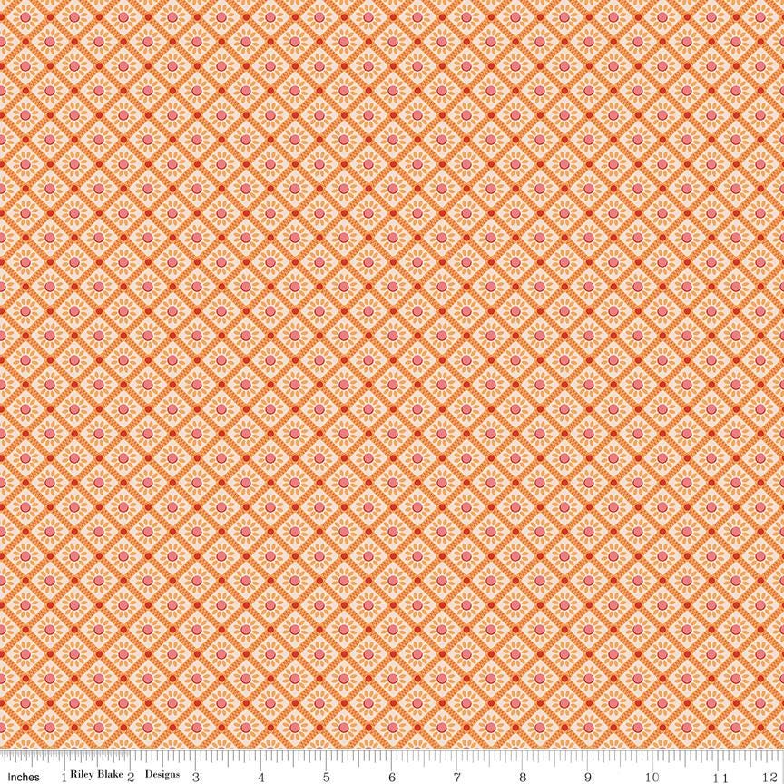 Farmers Daughter Sunflower Marigold C17174-Marigold by Lori Holt for Riley Blake Sold in 1/2 yard increments