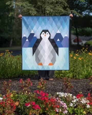 Percy the Penguin quilt pattern TQL10037 by Krista Moser of the Quilted Life