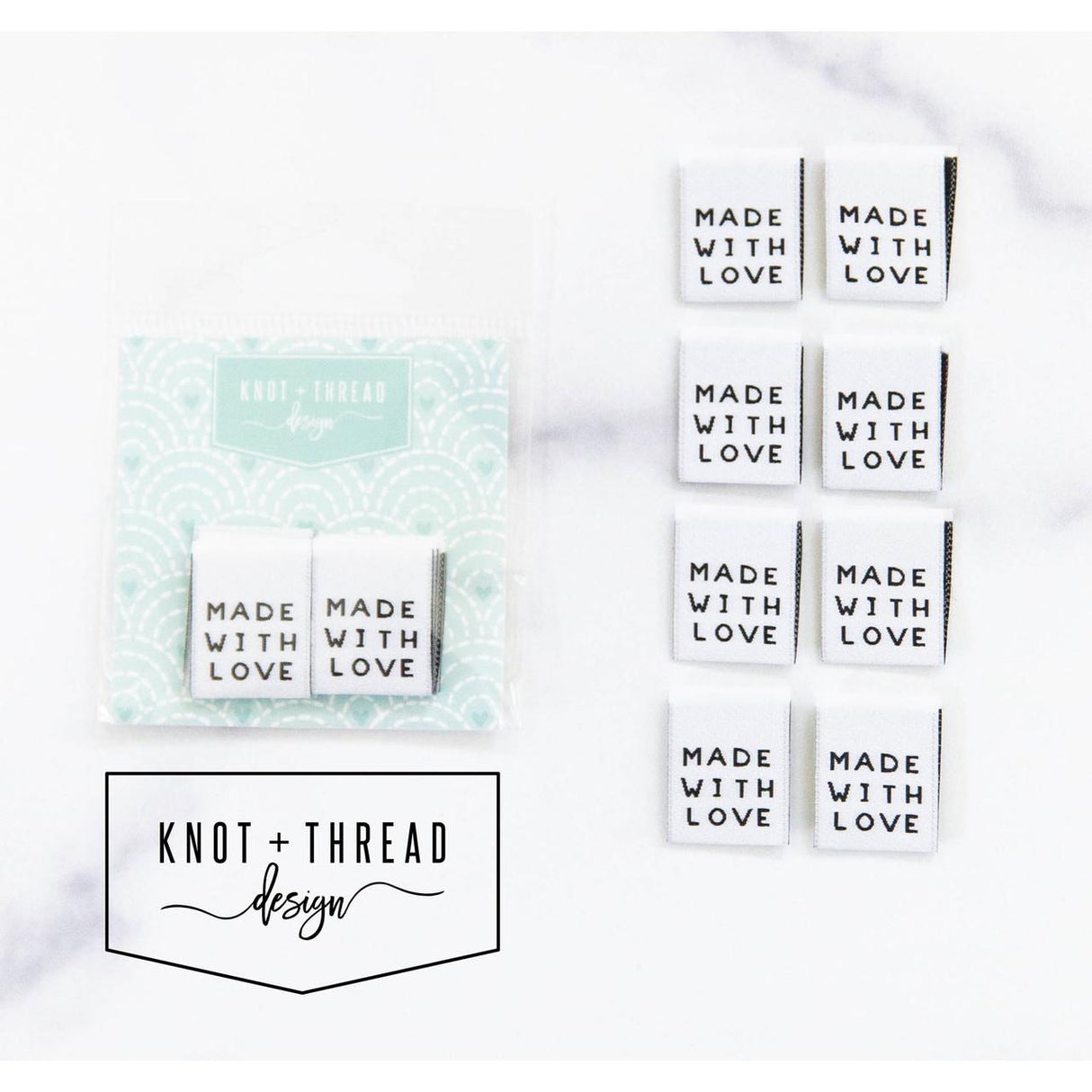 Sew In Labels Made with Love 3/4" KATLAB4
