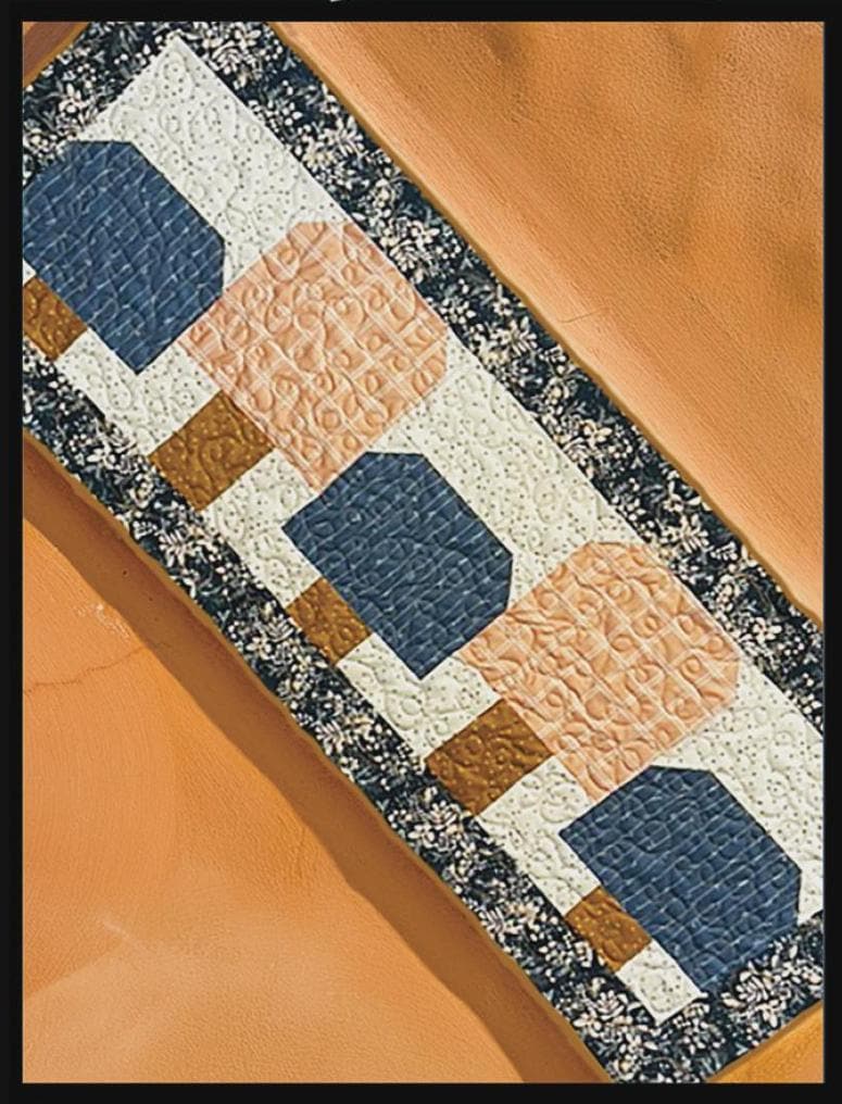 Family Fun-gi Quilt Pattern Card by Tricia Lynn Maloney Orphan Quilt Designs for Villa Rosa Designs finished size 17" x 45"