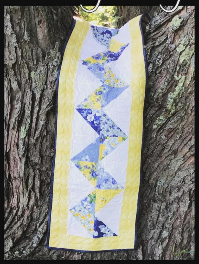 Sunny Day Quilt Pattern Card by Tricia Lynn Maloney Orphan Quilt Designs for Villa Rosa Designs finished size 12" x 44"