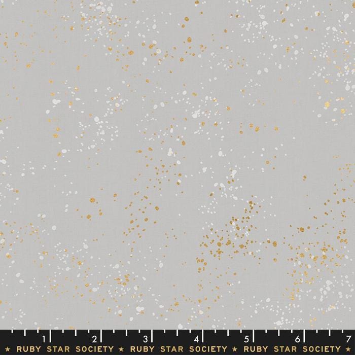Speckled Metallic Dove Yardage RS5027 59M by Rashida Coleman-Hale for Ruby Star Society Sold in 1/2 yard increments cut continuously