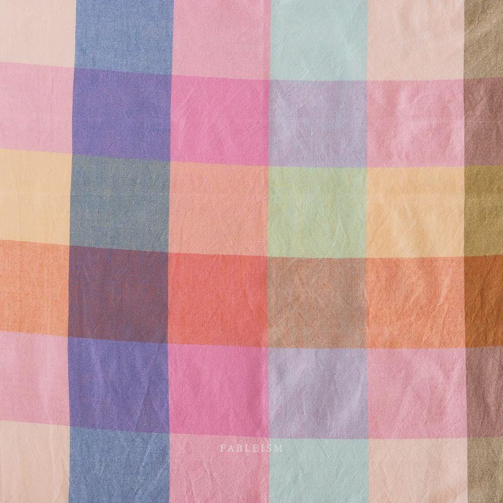 Swedish Holiday Midsommar Plaid Woven Yardage SWH-101-MIDSOMMAR by The House That Lars Built for Fableism Sold in half yard increments