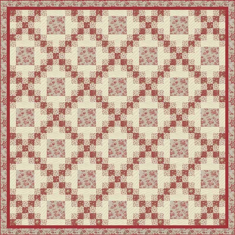 Parc Monceau Quilt Pattern FP003 by French General 76" x 76"