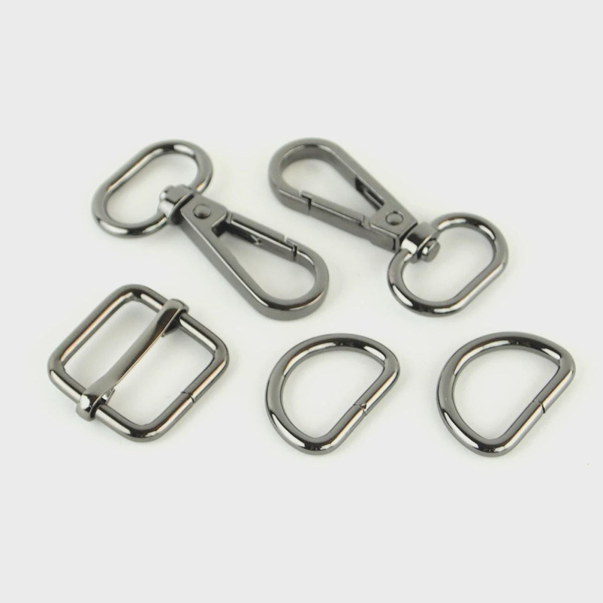 Bag Hardware Set Level 3 Basic 3/4in Nickel Sallie Tomato Hardware kit for bag making # STS193S