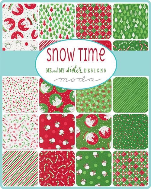 Snow Time Mini Charm 2.5" 22500MC by Me and My Sisters Designs for Moda Fabrics